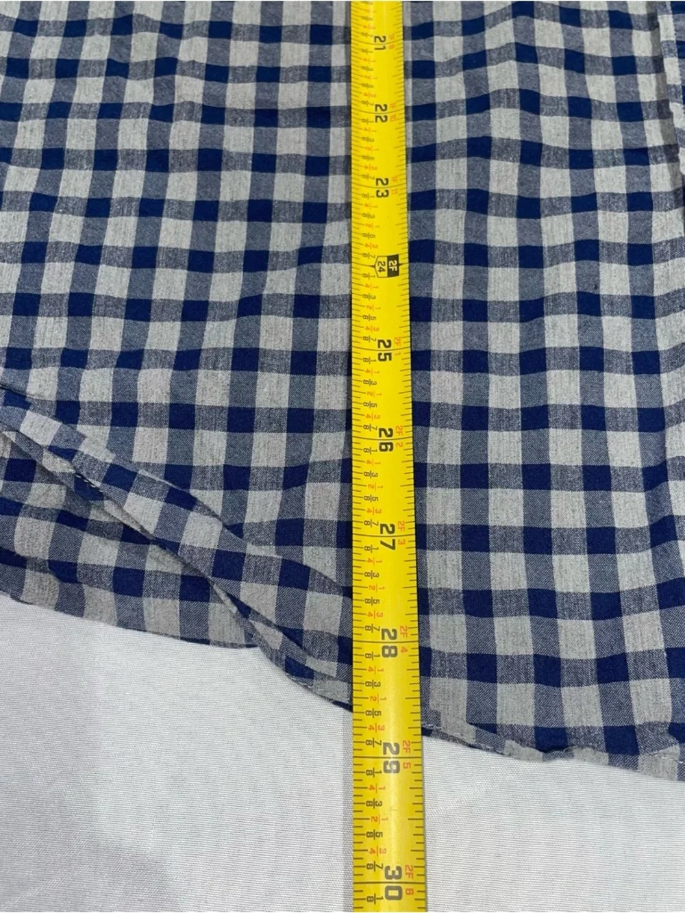 J. Crew Blue and Gray Gingham Button-Down Shirt‎